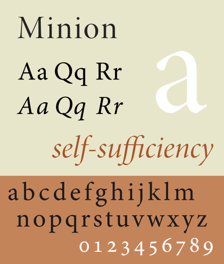 Minion Pro - a modern digital font family