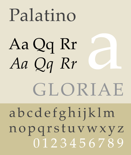 Palatino - serif font logo